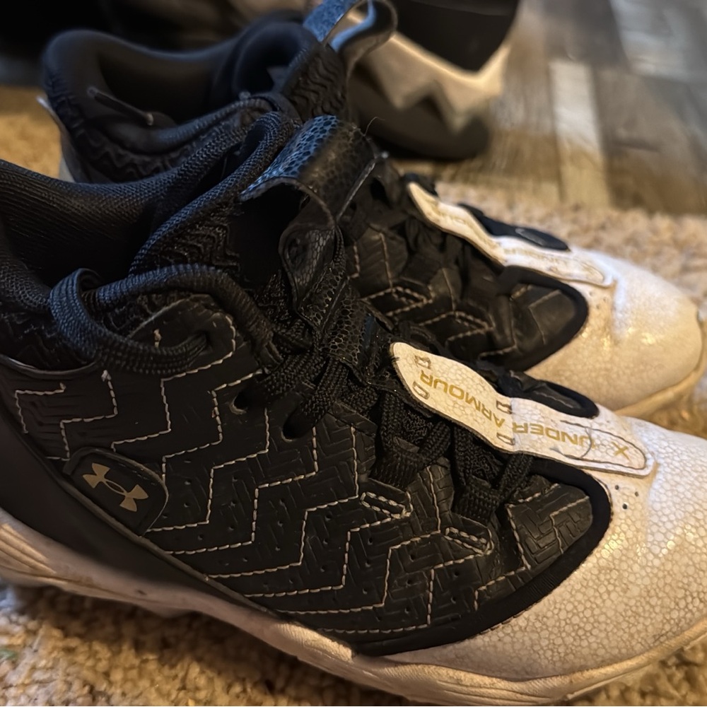 Under Armour Kids Black and White Sneakers